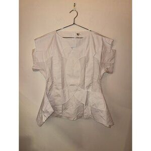 Comme Des Garçons White Asymmetrical Top size small